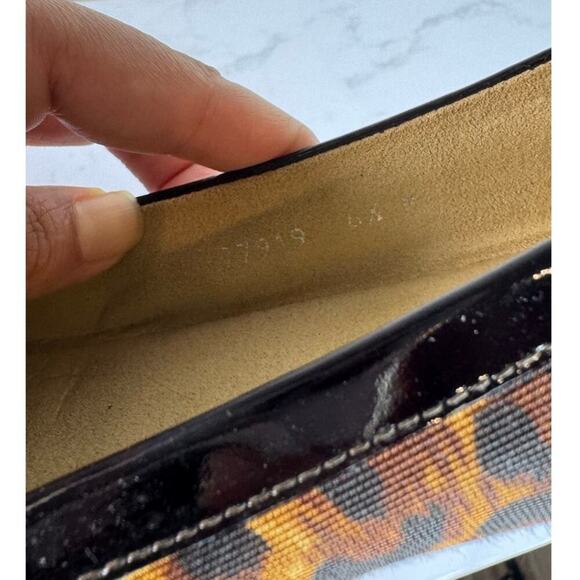 Stuart Weitzman Leopard Print Canva Cap Toe Slip-on Ballet Flats Size 6.5 - Picture 4 of 7